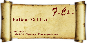 Felber Csilla névjegykártya